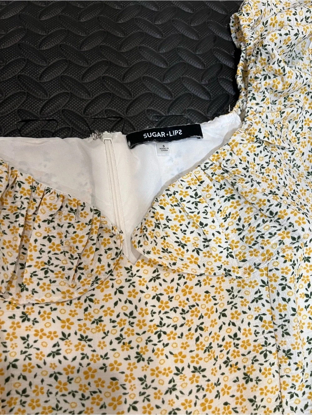 Women’s Yellow Floral Ruffle Sundress